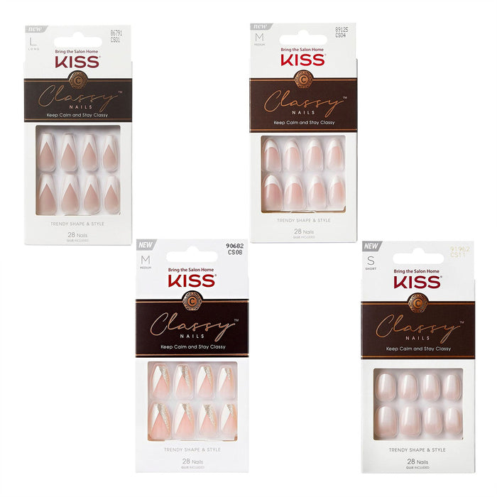 Kiss Classy Nail Kit 28 Nails - ikatehouse