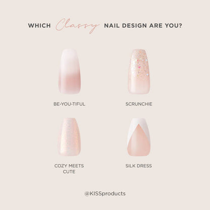 Kiss Classy Nail Kit 28 Nails - ikatehouse