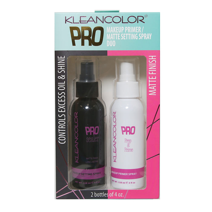 KleanColor Pro Primer & Matte Setting Spray Duo Set 4oz/ 118ml