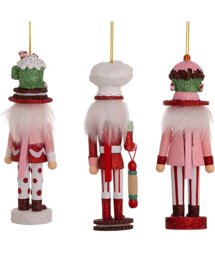 Kurt S. Adler, Inc. - 6"CAKE/COCOA/GINGERBREAD NUTCRACKER ORNAMENTS