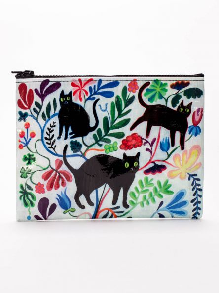 LARGE ZIP POUCH: HERE KITTY