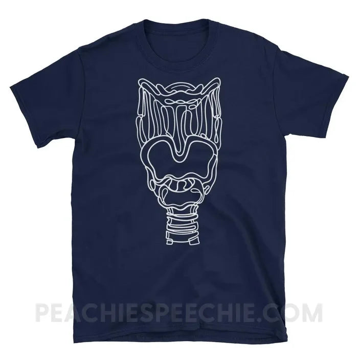 Larynx Classic Tee - Navy / S - T-Shirts & Tops peachiespeechie.com