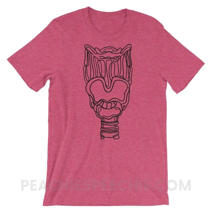 Larynx Premium Soft Tee - Heather Raspberry / S - T-Shirts & Tops peachiespeechie.com