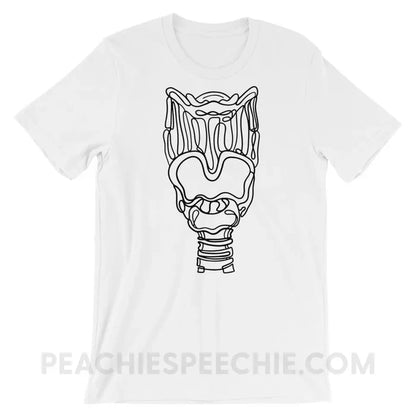 Larynx Premium Soft Tee - White / S - T-Shirts & Tops peachiespeechie.com