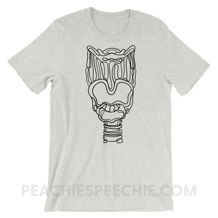 Larynx Premium Soft Tee - Ash / S - T-Shirts & Tops peachiespeechie.com