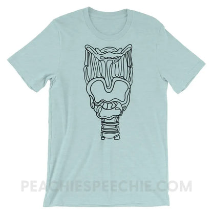 Larynx Premium Soft Tee - Heather Prism Ice Blue / XS - T-Shirts & Tops peachiespeechie.com