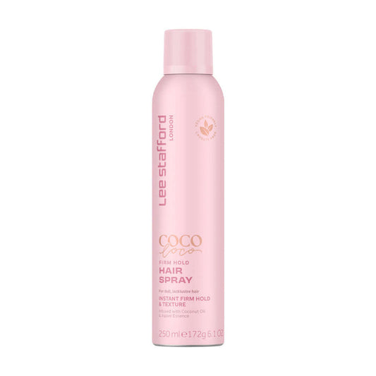 LEE STAFFORD Coco Loco Firm Hold Hairspray - stiprios fiksacijos plaukų lakas