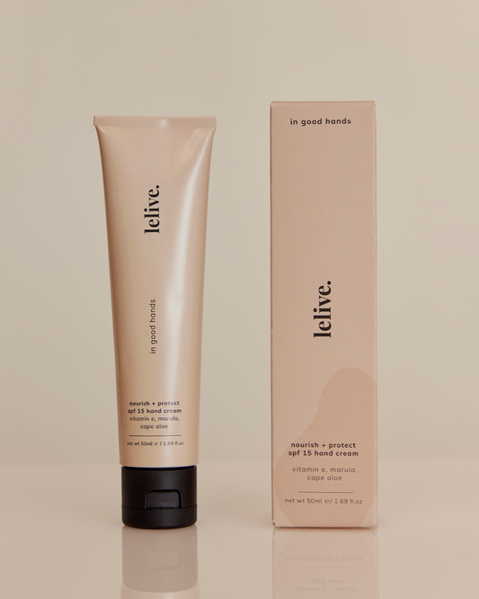 Lelive - in good hands | nourish + protect spf 15 hand cream