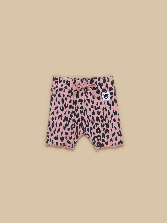 Leopard Rib Short- Dusty Rose