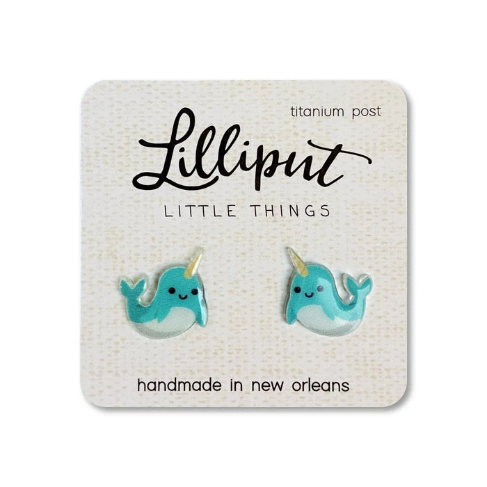 Lilliput Narwhal Earrings