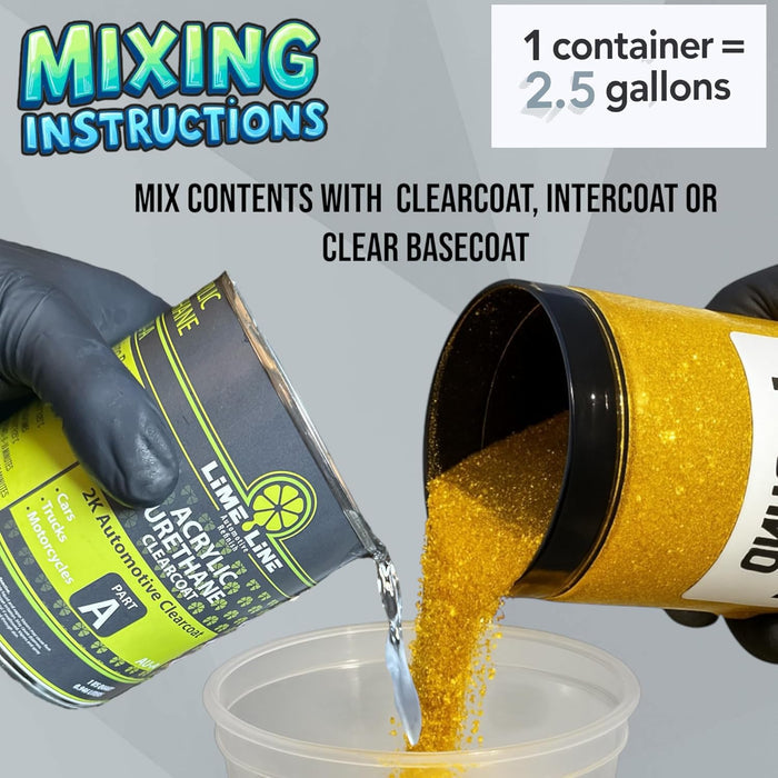 LiME LiNE 1 lb Metal Flake .008 – Automotive Grade for Custom Paint, Lowriders, Motorcycles, Hot Rods, and More