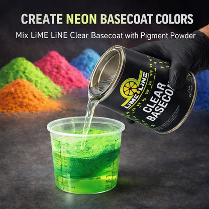 LiME LiNE Bright 90's Neon Automotive Grade Basecoat Maker Pigment Powder - Makes 12 Oz Sprayable Basecoat