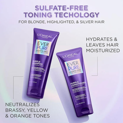 Loreal Paris EverPure Brass Toning Purple Line 200ml لوريال باريس إيفربيور النحاس التنغيم خط الأرجواني - Princess Cosmetics Qatar