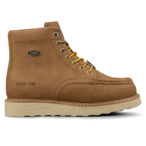 Lugz Men's Monterey Steel Toe Boot Work Boots Lugz Dark Cashew Cream 10 M