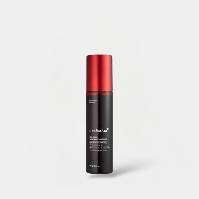 Medicube Red Acne Body Peeling Shot 110g حقنة تقشير الجسم من ميديكيوب ريد لعلاج حب الشباب - Princess Cosmetics Qatar