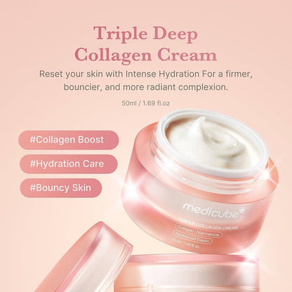 Medicube Triple Collagen Cream 4.0 50ml كريم الكولاجين الثلاثي ميديكيوب - Princess Cosmetics Qatar