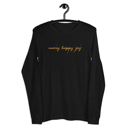 Merry Happy Joy Unisex Long Sleeve Tee - Billyforce Shop
