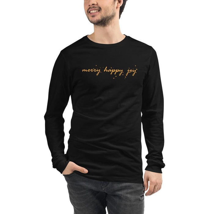 Merry Happy Joy Unisex Long Sleeve Tee - Billyforce Shop