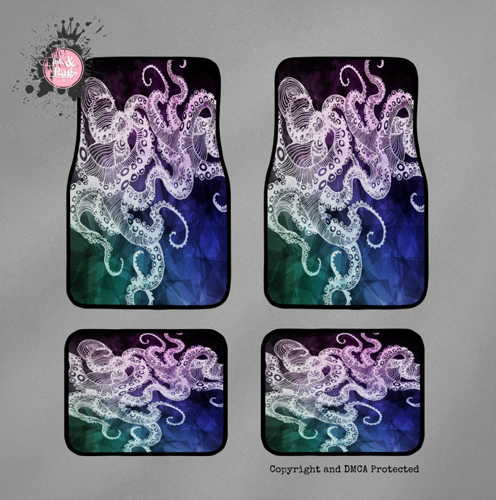 Midnight Octopus Car Mats