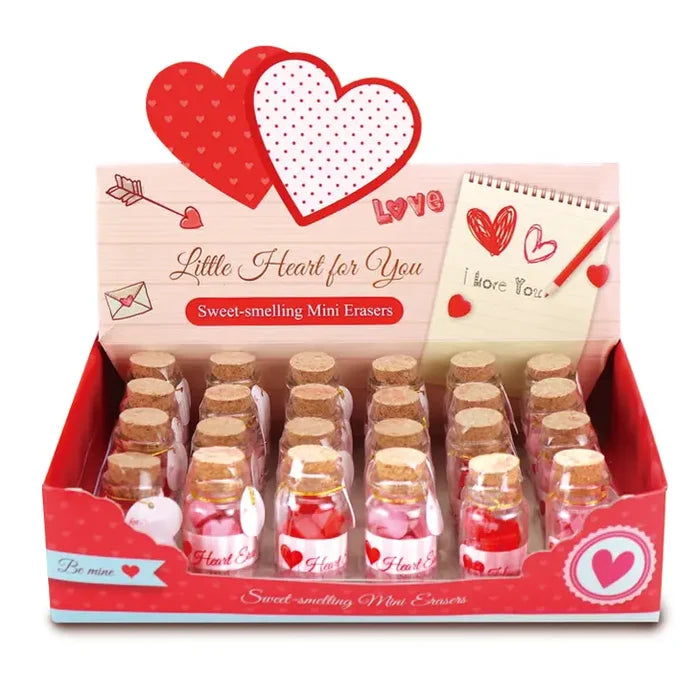 Mini Heart Erasers