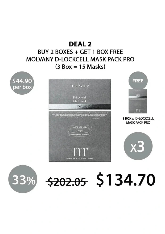 (BUY 2+1 FREE) MOLVANY D-LOCKCELL MASK PACK