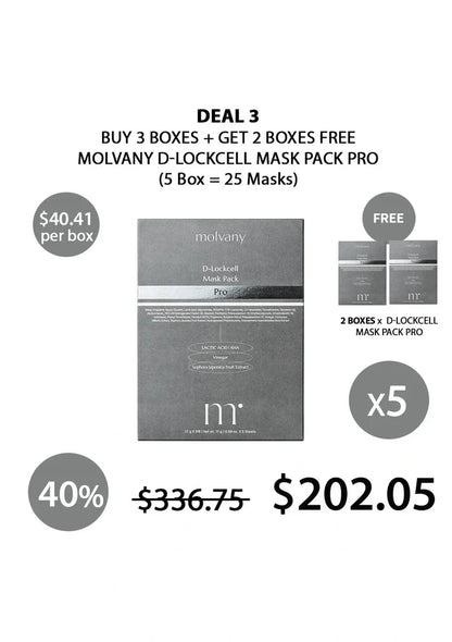 (BUY 3+2 FREE) MOLVANY D-LOCKCELL MASK PACK