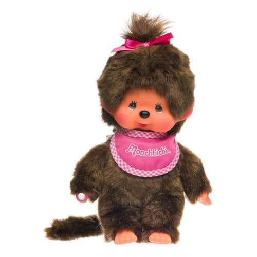 Monchhichi Classic Girl With A Pink Bib