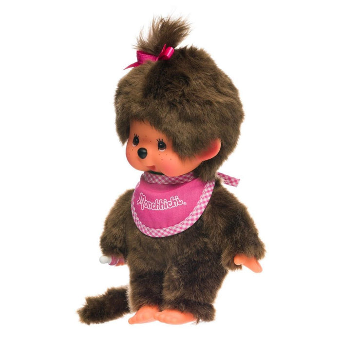 Monchhichi Classic Girl With A Pink Bib