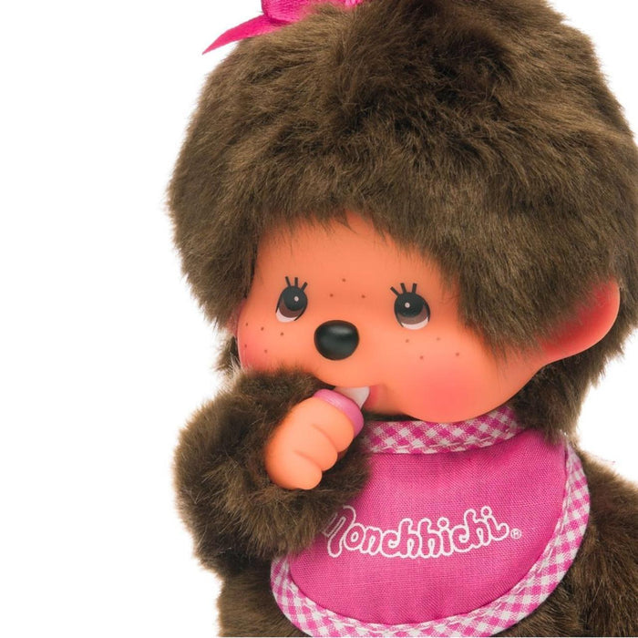 Monchhichi Classic Girl With A Pink Bib