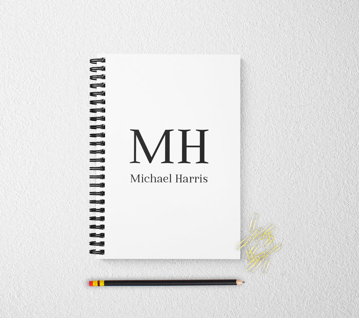 Monogram personalized notebook monogram