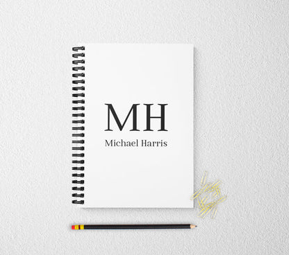 Monogram personalized notebook monogram