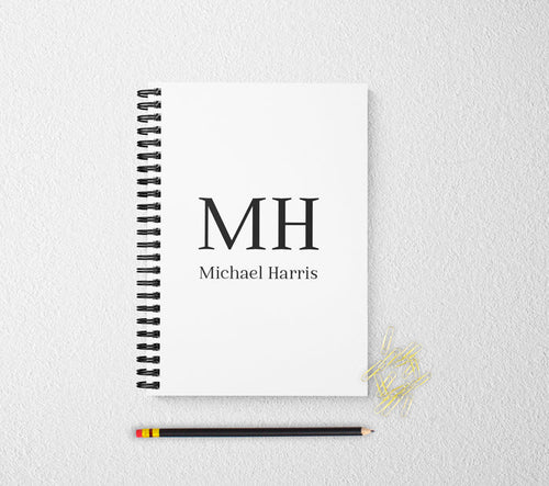 Monogram personalized notebook monogram