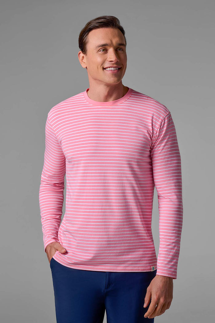 Color_Flamingo Pink/White Stripe