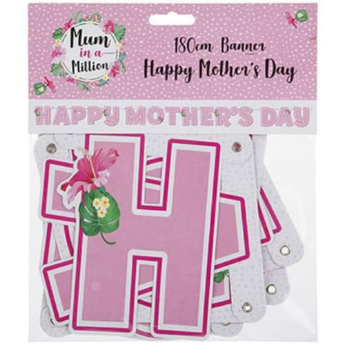 mothers day banner happy mothers day lettering floral decorative hanging celebration display