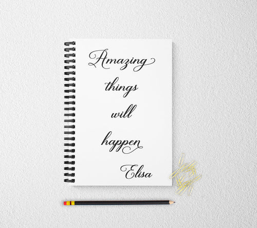 Motivational personalized notebook