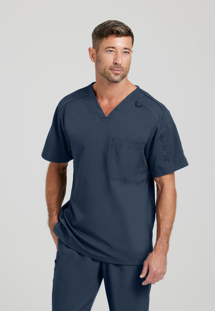 Murphy Top - Steel - Grey's Anatomy Scrubs