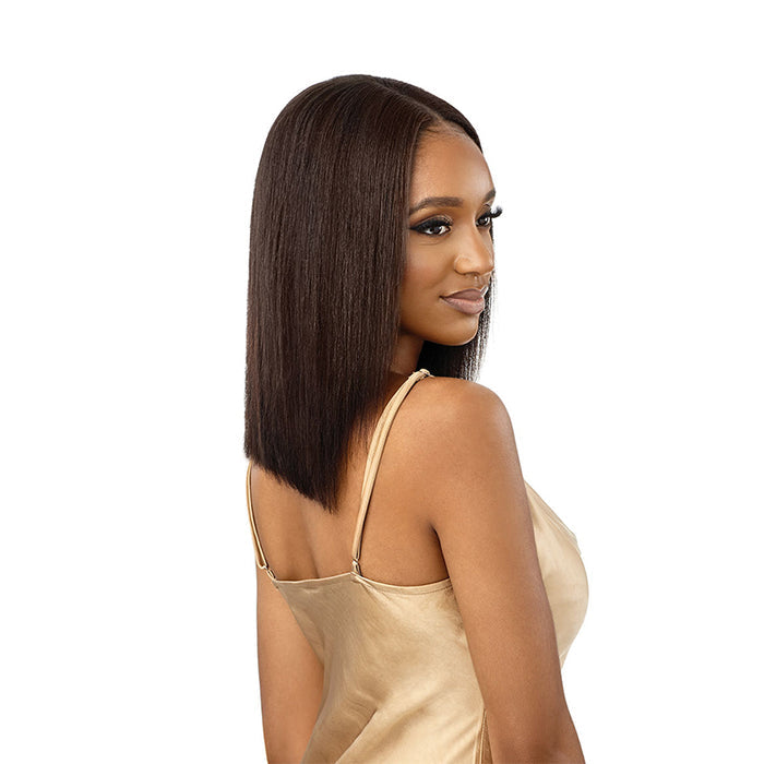 Mytresses Gold 100% Unprocessed Human Hair U-Part Lace Wig Dominican Straight 14