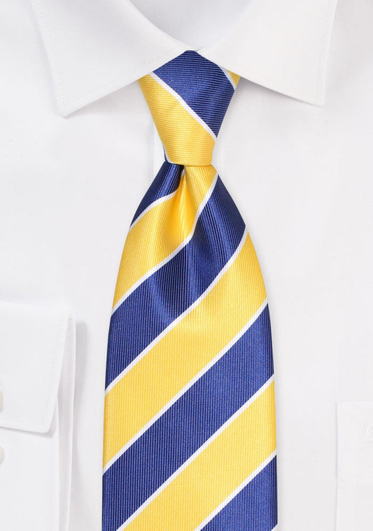Navy and Golden Stripe Necktie