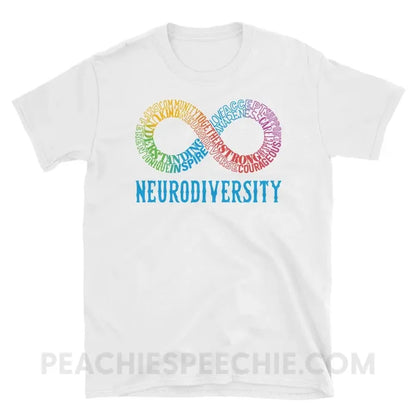 Neurodiversity Classic Tee - White / S - T-Shirts & Tops peachiespeechie.com
