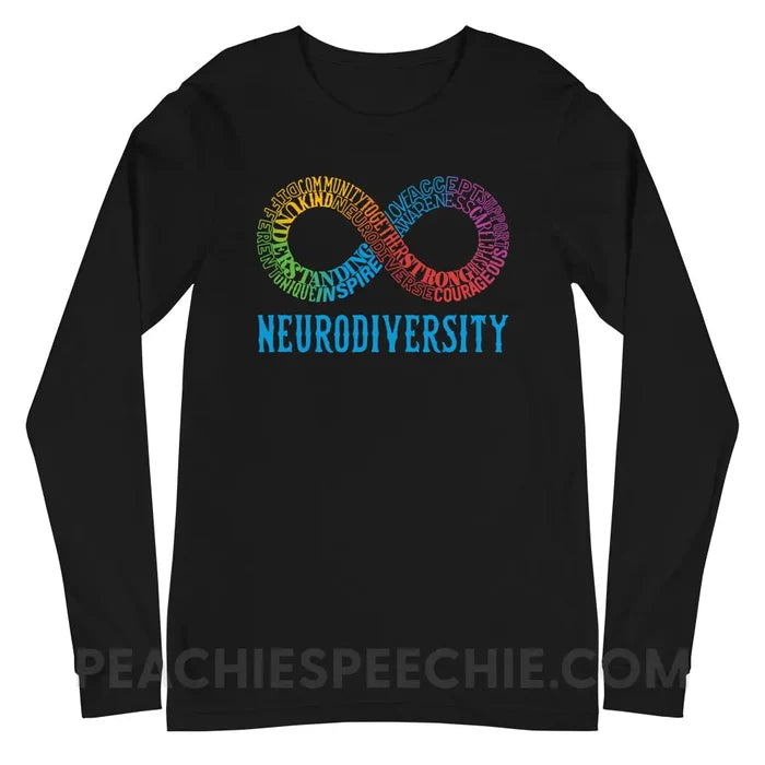 Neurodiversity Premium Long Sleeve - Black / S - T-Shirts & Tops peachiespeechie.com
