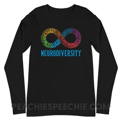 Neurodiversity Premium Long Sleeve - Black / S - T-Shirts & Tops peachiespeechie.com