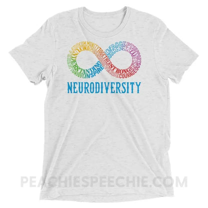 Neurodiversity Tri-Blend Tee - White Fleck Triblend / XS - T-Shirts & Tops peachiespeechie.com