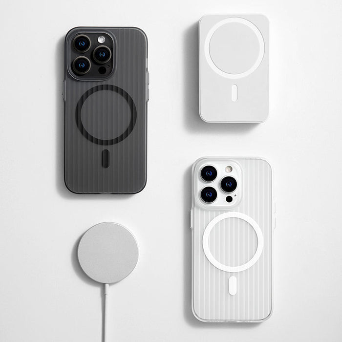NexTECH® | Minimalist Striped MagSafe Matte Case for iPhone