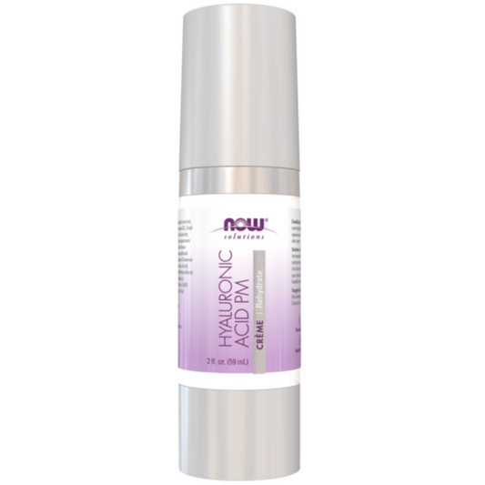 NOW FOODS SOLUTIONS Hyaluronic Acid PM Cream Rehydrate كريم الهايلرونك اسد الليلي للبشرة من ناو