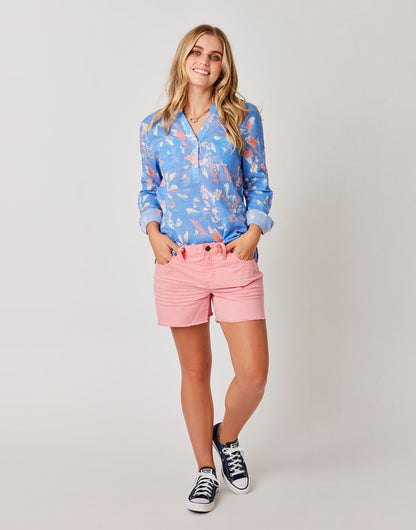 Oahu 4" Twill Short: Grapefruit - FINAL SALE