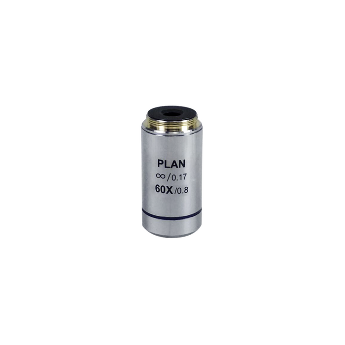 Objective Working Distance 0.5mm 60X Infinity Plan Achromatic Objective, SKU BM02533631, three quarter front view