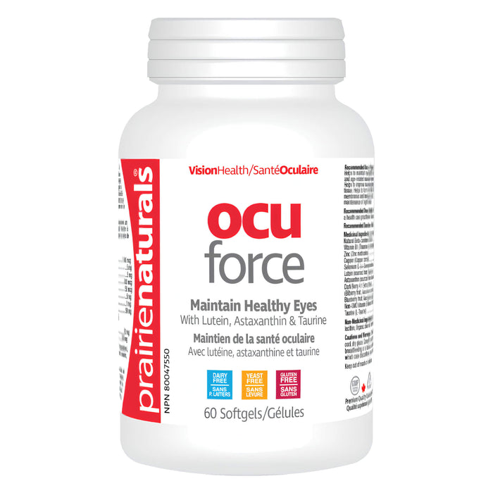 Bottle of Prairie Naturals Ocu-Force™ 60 Softgels