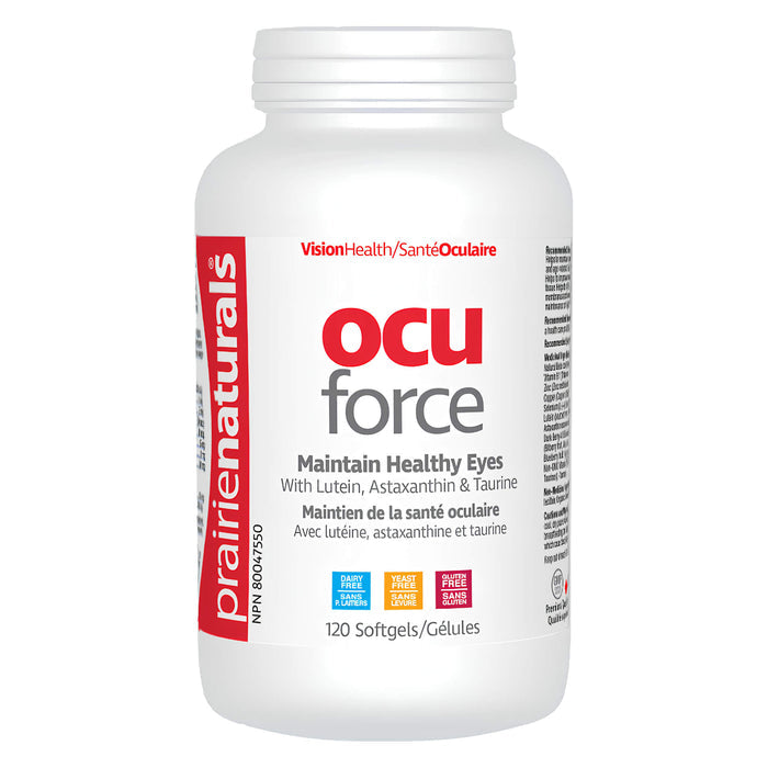 Bottle of Prairie Naturals Ocu-Force™ 120 Softgels