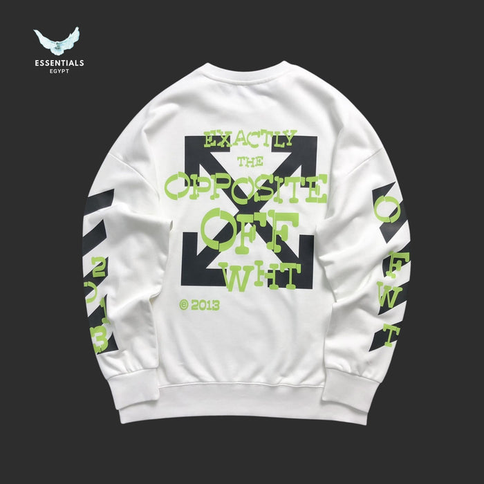 Off White Opposite Arrow Boxy Crewneck Sweatshirt - ESSENTIALS EGYPT