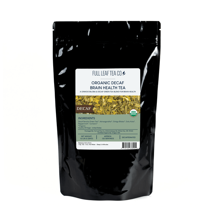 Organic Decaf Brain Health Tea - Loose Leaf Tea - Full Leaf Tea Company